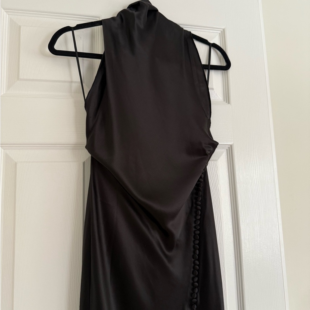 SAU Lee Penelope Low Cut Back Gown Black NEW with tags - Picture 3 of 7